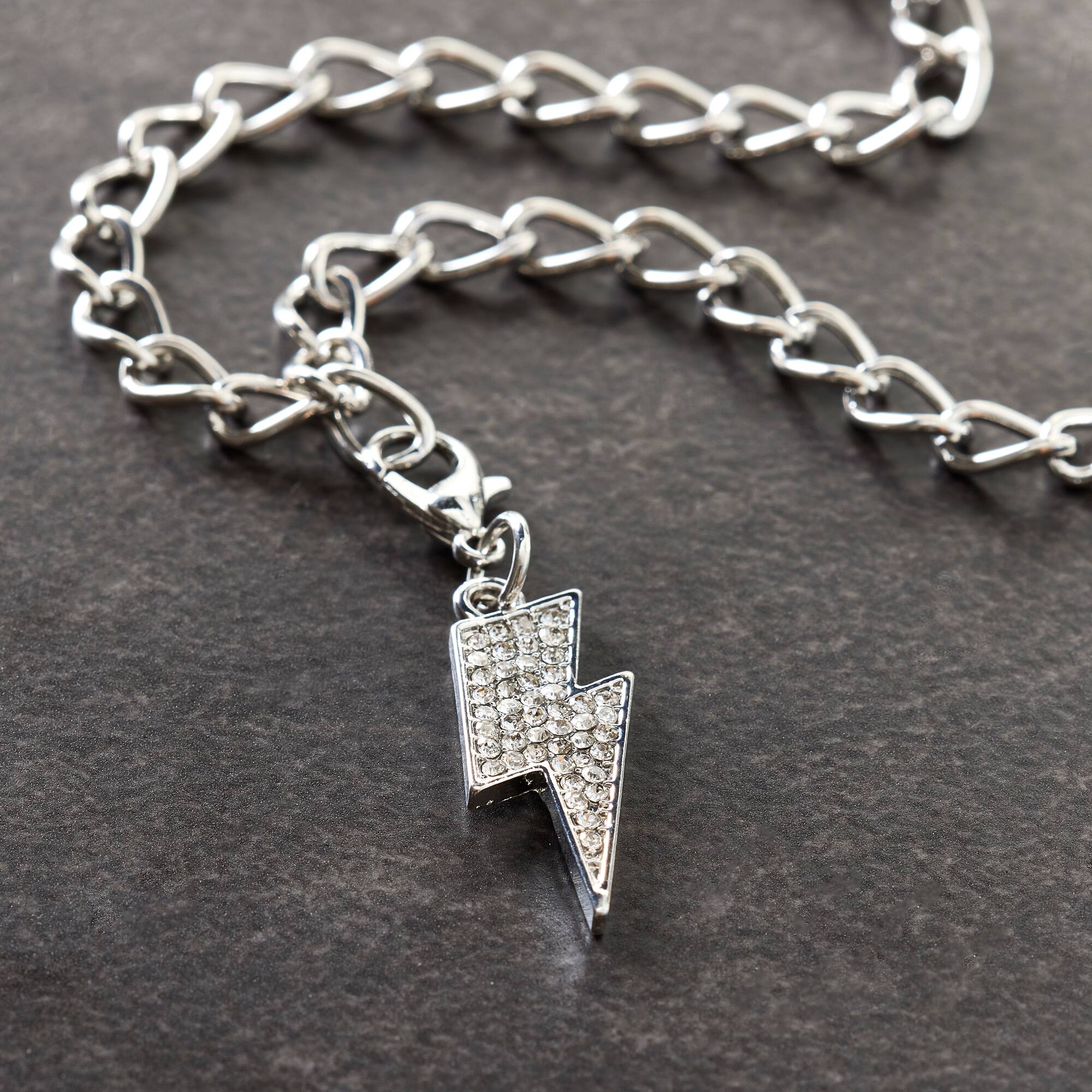 12 Pack: Silver Bling Lightning Bolt Charm by Bead Landing™